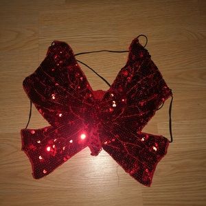Red sequin top
